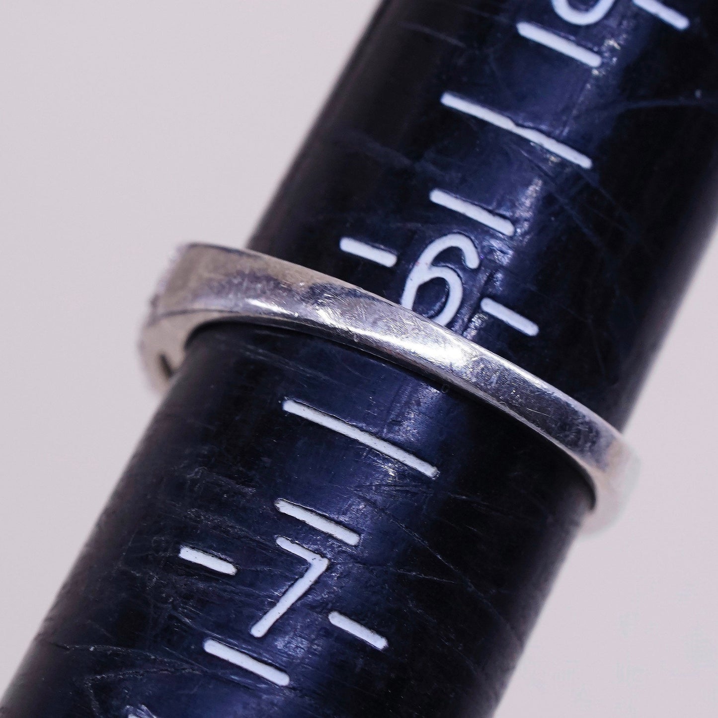 sz 6, VTG Karana Sterling silver statement engagement ring w/ blue topaz