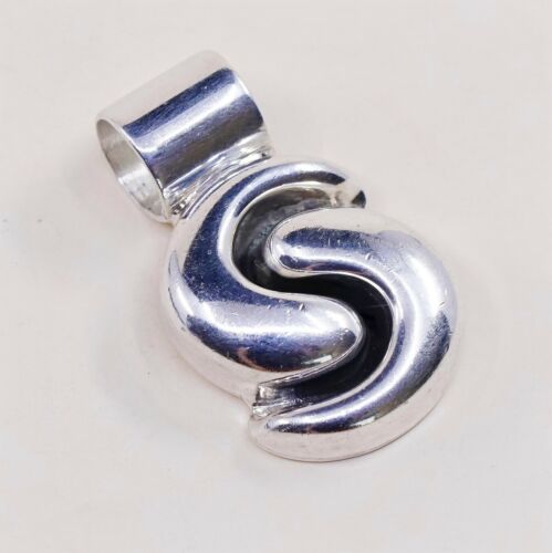 Vintage Mexico Sterling silver 925 Handmade Modern Pendant, Stamped Mexico 925