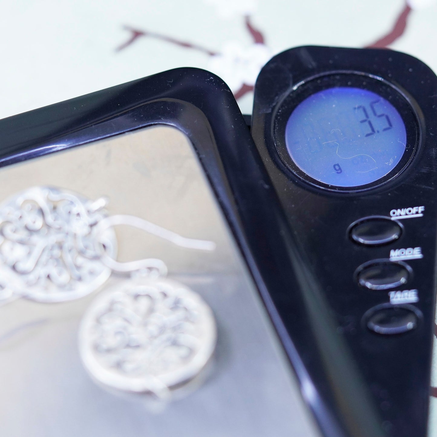 Silpada W2368 Sterling Silver 925 ‘Cut Above’ Filigree Cubic Zirconia Earrings