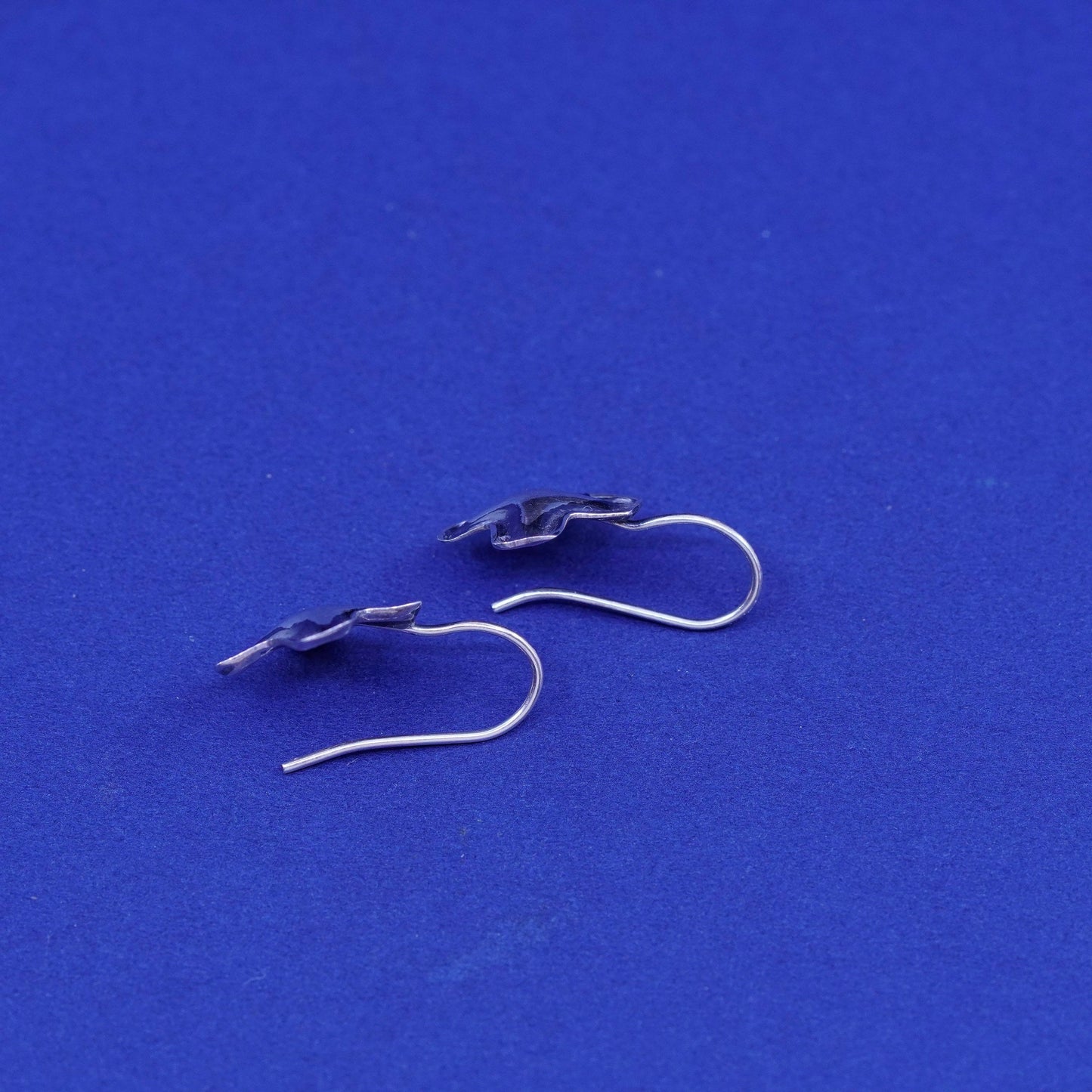Vintage Sterling silver handmade earrings, 925 cross drops