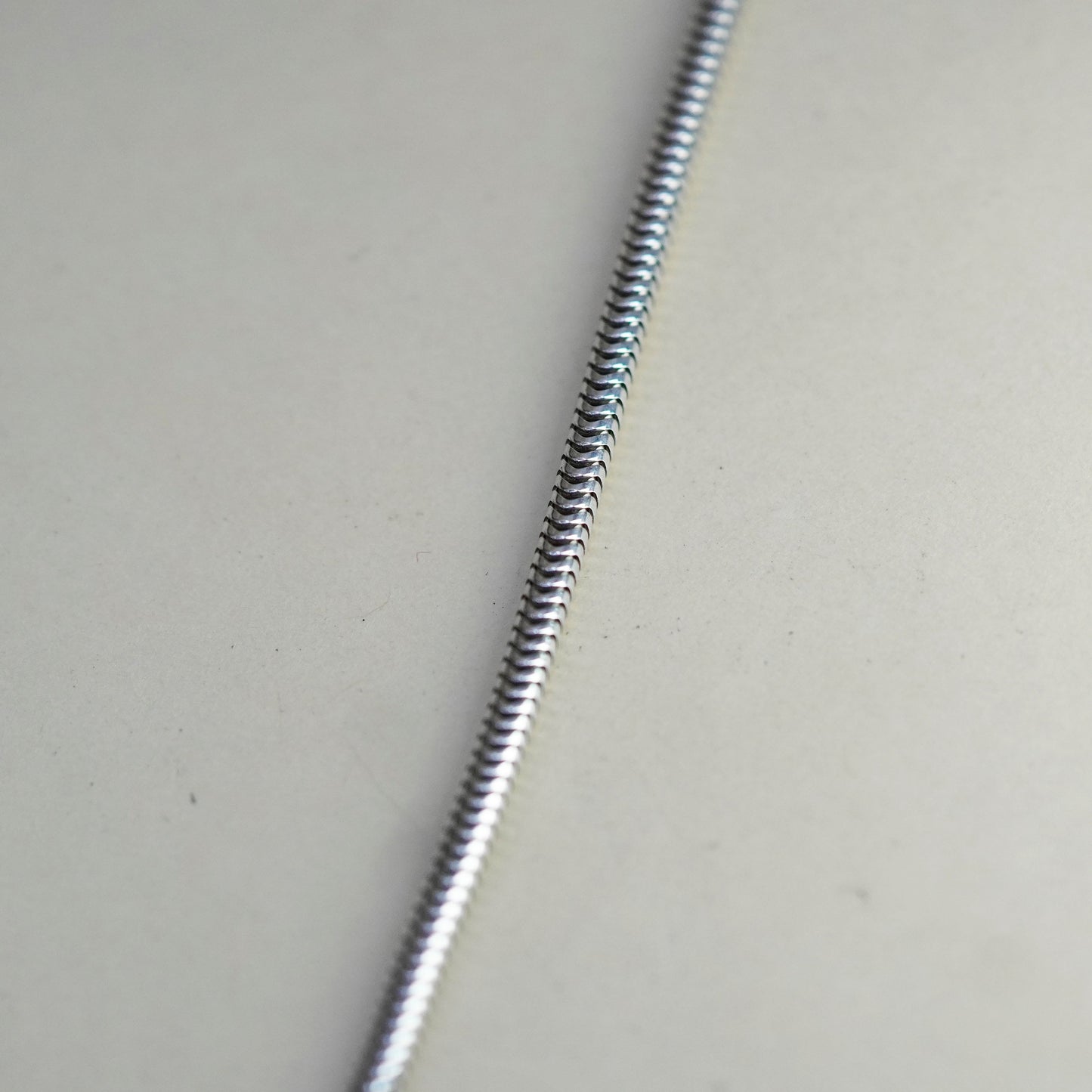 16”, 2mm, Vintage sterling silver square snake chain, Italy 925 necklace