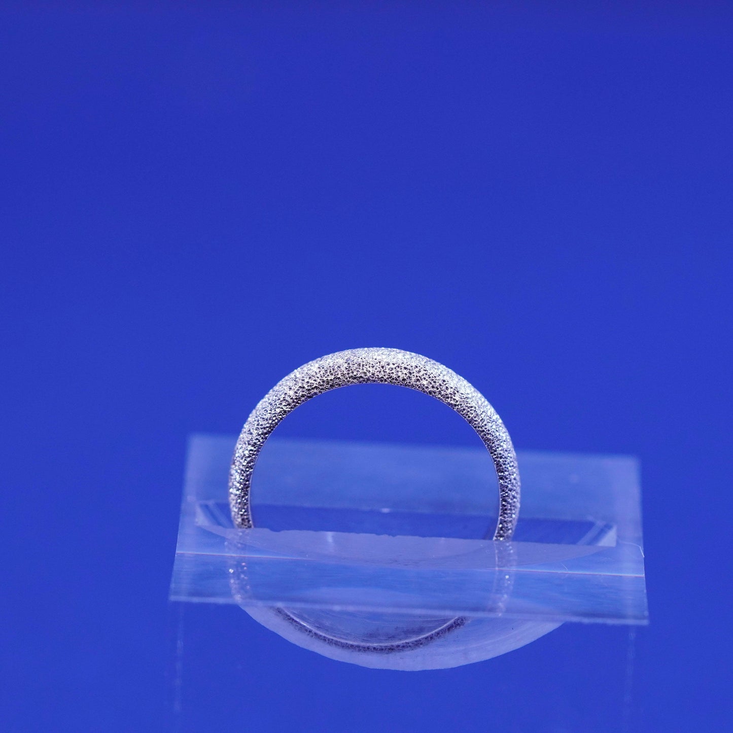 Size 5.25, Sterling silver ring, southwestern 925 glittering textured band