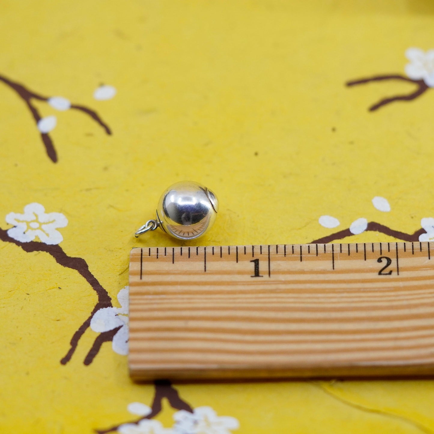 Vintage Sterling silver handmade pendant, 925 bead charm