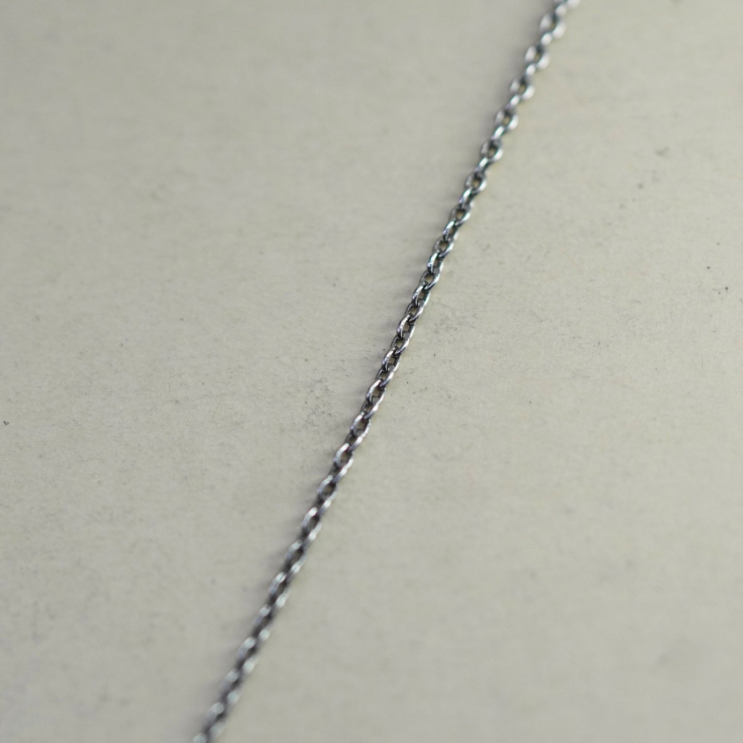 17.5”, 1mm, Vintage sterling silver circle chain, 925 necklace