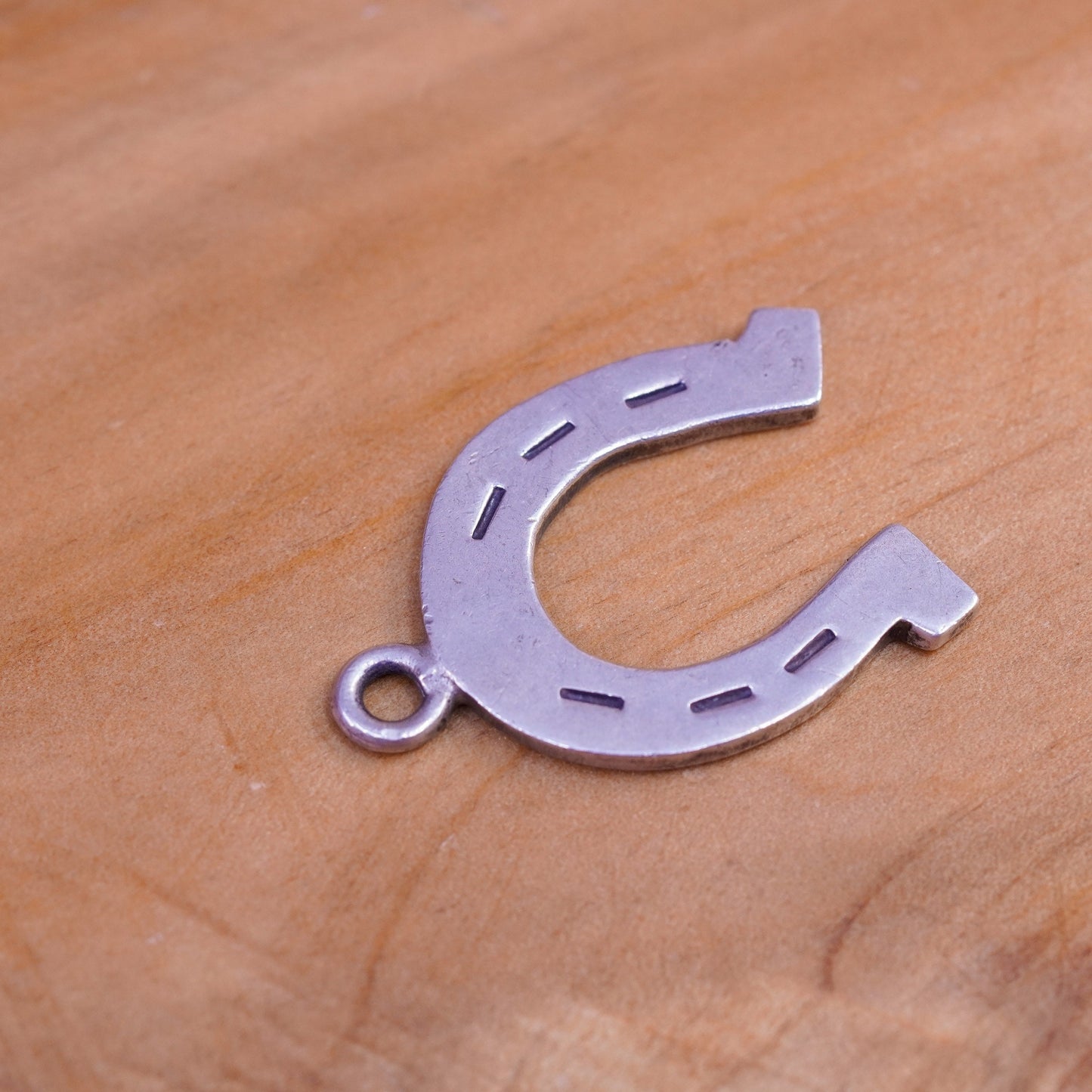 Vintage Sterling silver handmade pendant, 925 horseshoe charm
