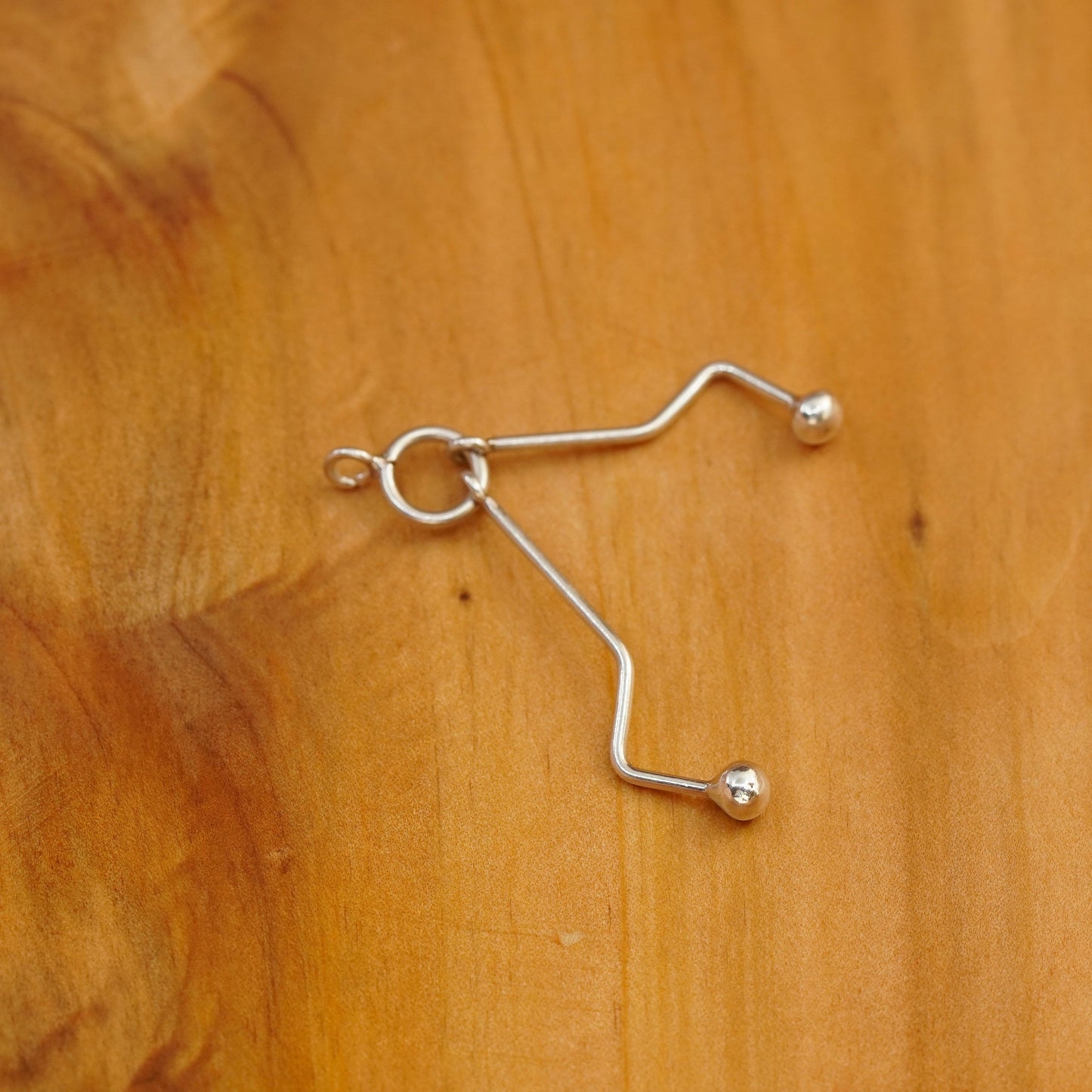 Vintage Sterling silver handmade pendant, 925 beads