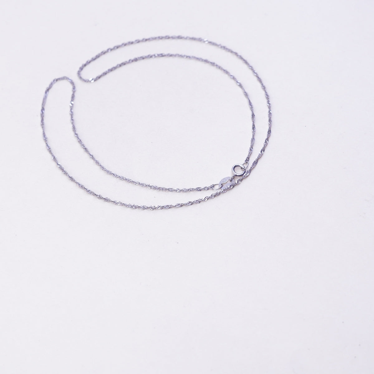 18”, Vintage sterling silver Italy 925 silver twisted curb chain, necklace