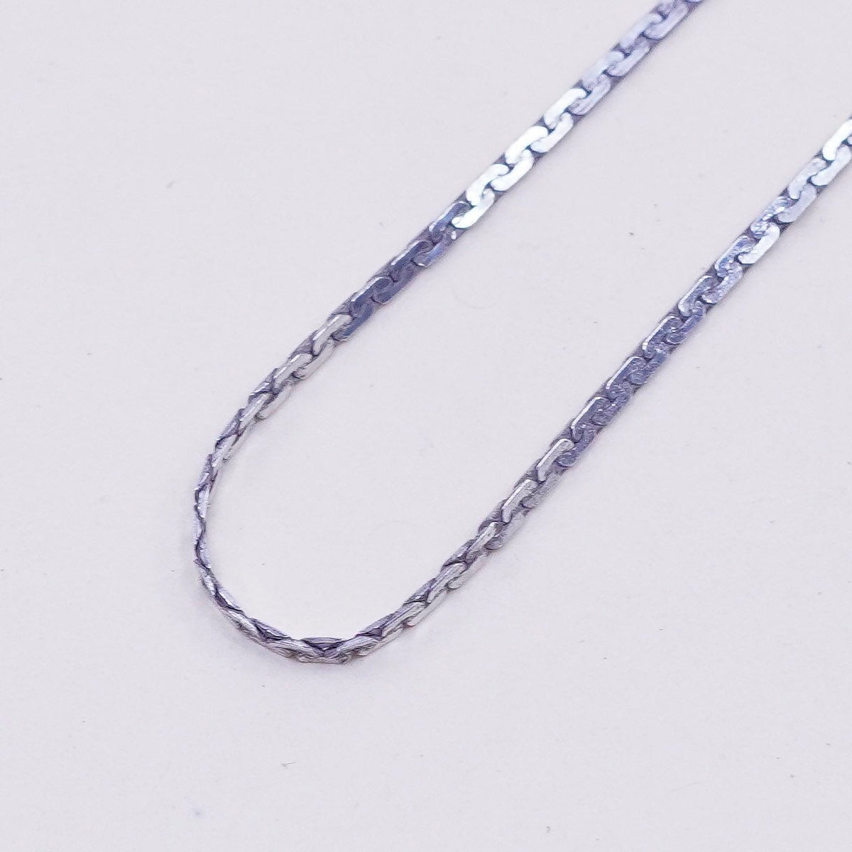 16”, 1mm, Vintage sterling silver anchor chain, 925 chain, men’s necklace