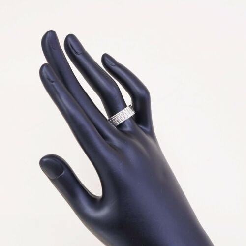 Size 10.75, Vtg Sterling Silver Handmade Ring 925 Band w Braided Cable