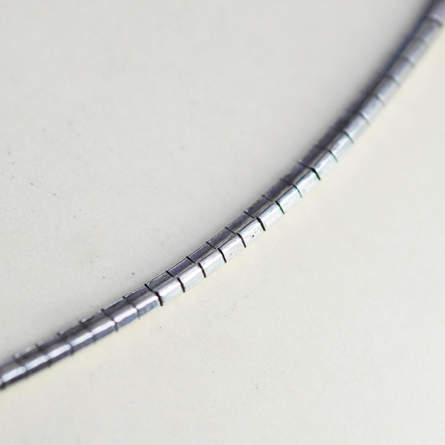 15”, 3mm, Vintage Italian sterling silver omega chain, bold 925 necklace