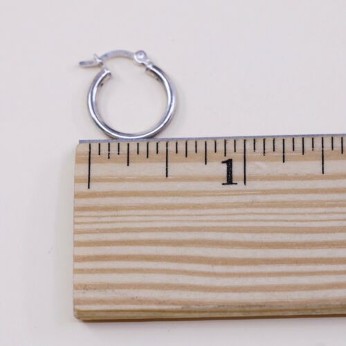 0.5”, Italy Modern 925 Sterling Silver Hoop Pierced Earrings, 925 silver huggie