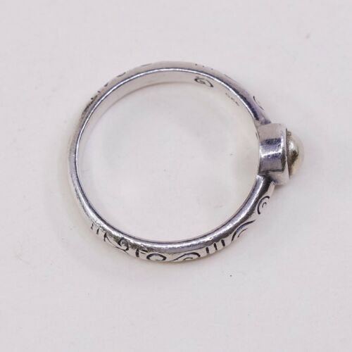 Sz 7 Vtg Brighton Sayan Sterling Silver Handmade Ring, 925 Band W/ Swirly
