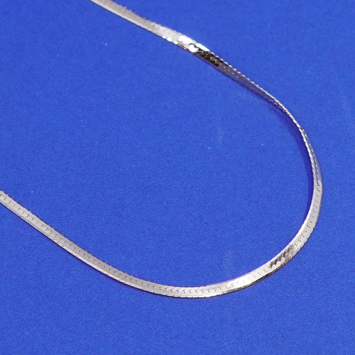 24”, vintage vermeil gold filled Sterling silver necklace 925 herringbone chain