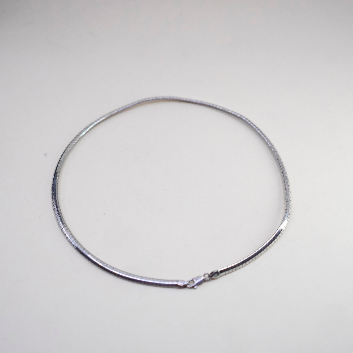 16”, 5mm, Vintage Italian milor sterling silver omega chain, bold 925 necklace