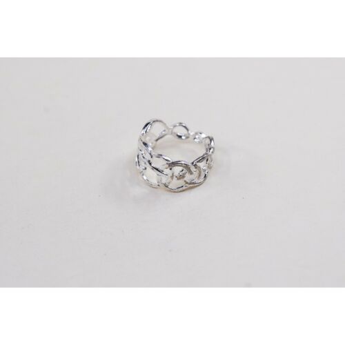 Size 8, Vtg Sterling Silver Handmade Ring, 925 Silver Band W/ Filigree Detail