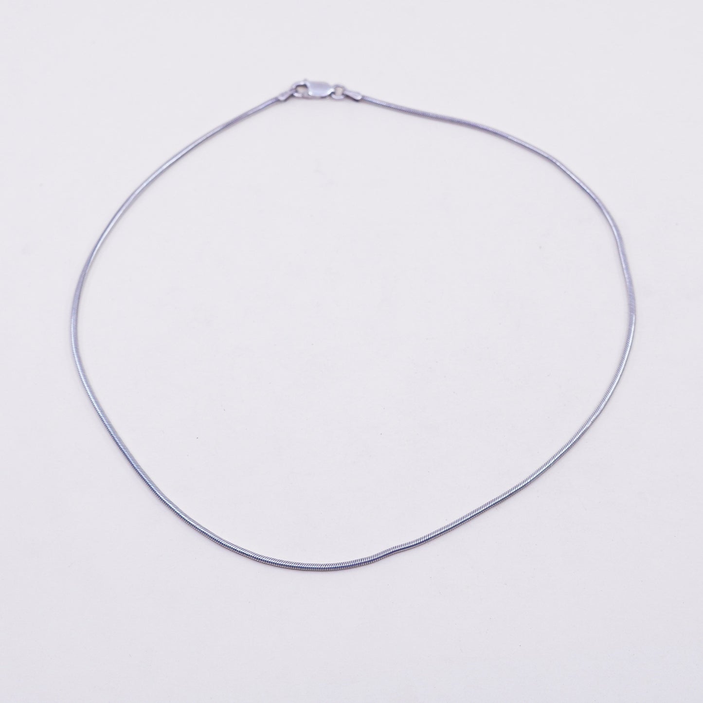 17”, 2mm, Vintage sterling silver snake chain, fine Italy 925 chain