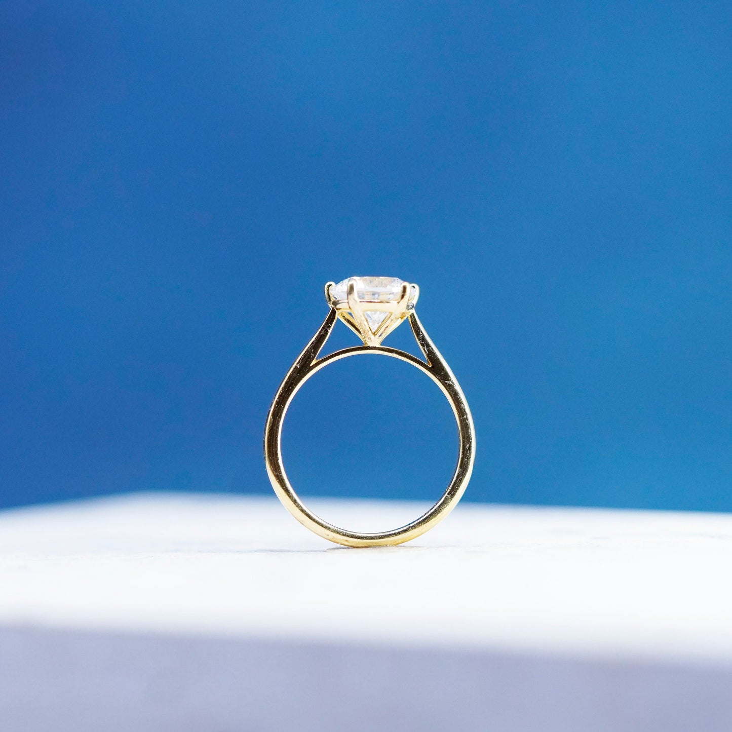 Size 6, VTG Vermeil gold filled Sterling 925 silver engagement ring round cz