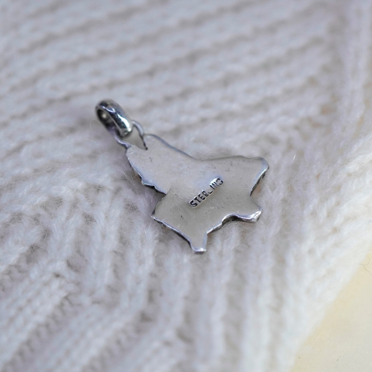 Vintage sterling silver handmade pendant, 925 flying pig