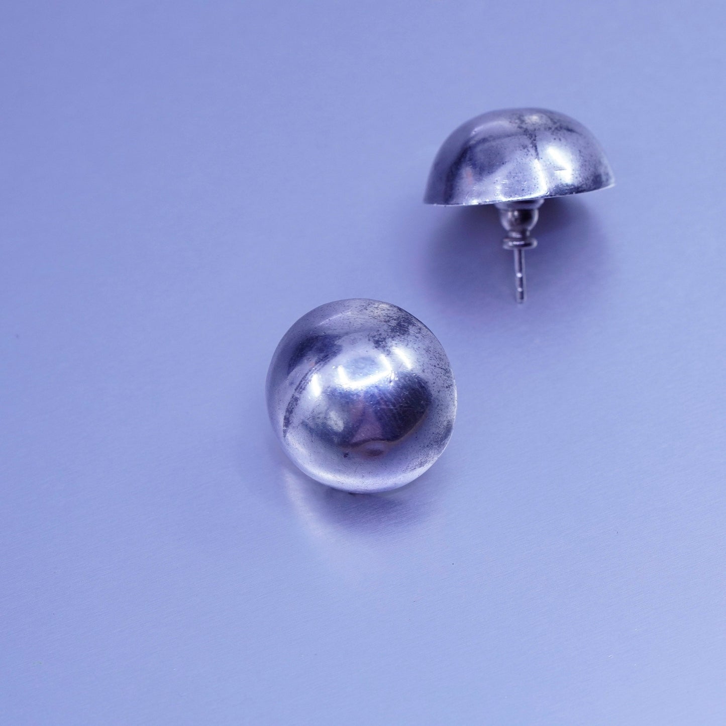 Vintage Sterling 925 silver handmade earrings, studs