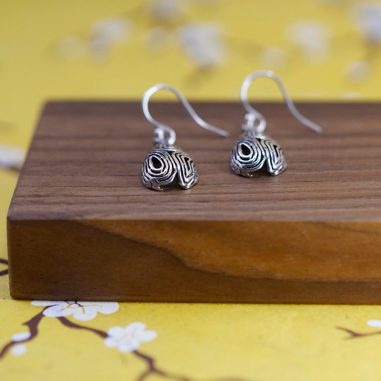Vintage Sterling silver handmade earrings, 925 Filigree teardrop drops