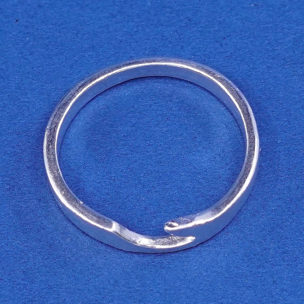 Size 10.25, vtg Sterling silver handmade ring, 925 statement ring w/ wave