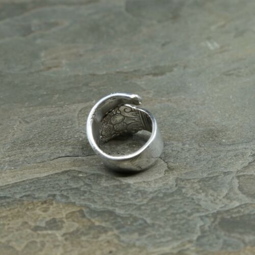 Sz 6, Vtg Handmade Sterling Silver Spoon Ring, Band