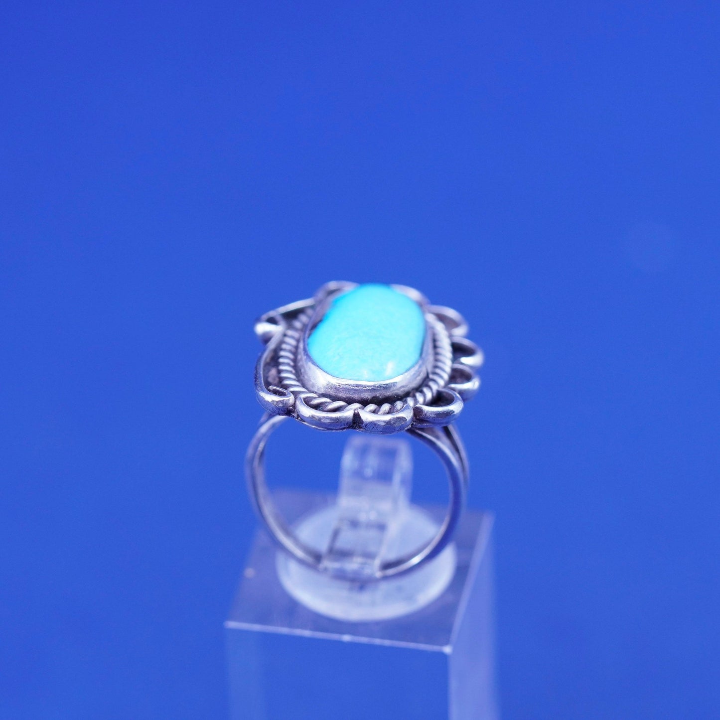 sz 6.25, Sterling 925 silver ring, Native American southwestern turquoise