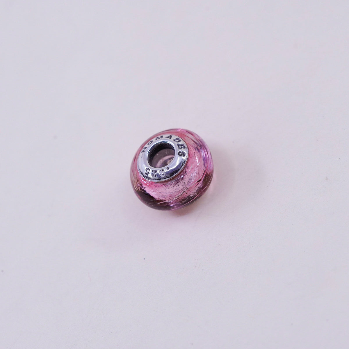 Vintage Italy Nomades Sterling 925 silver Murano glass bead charm