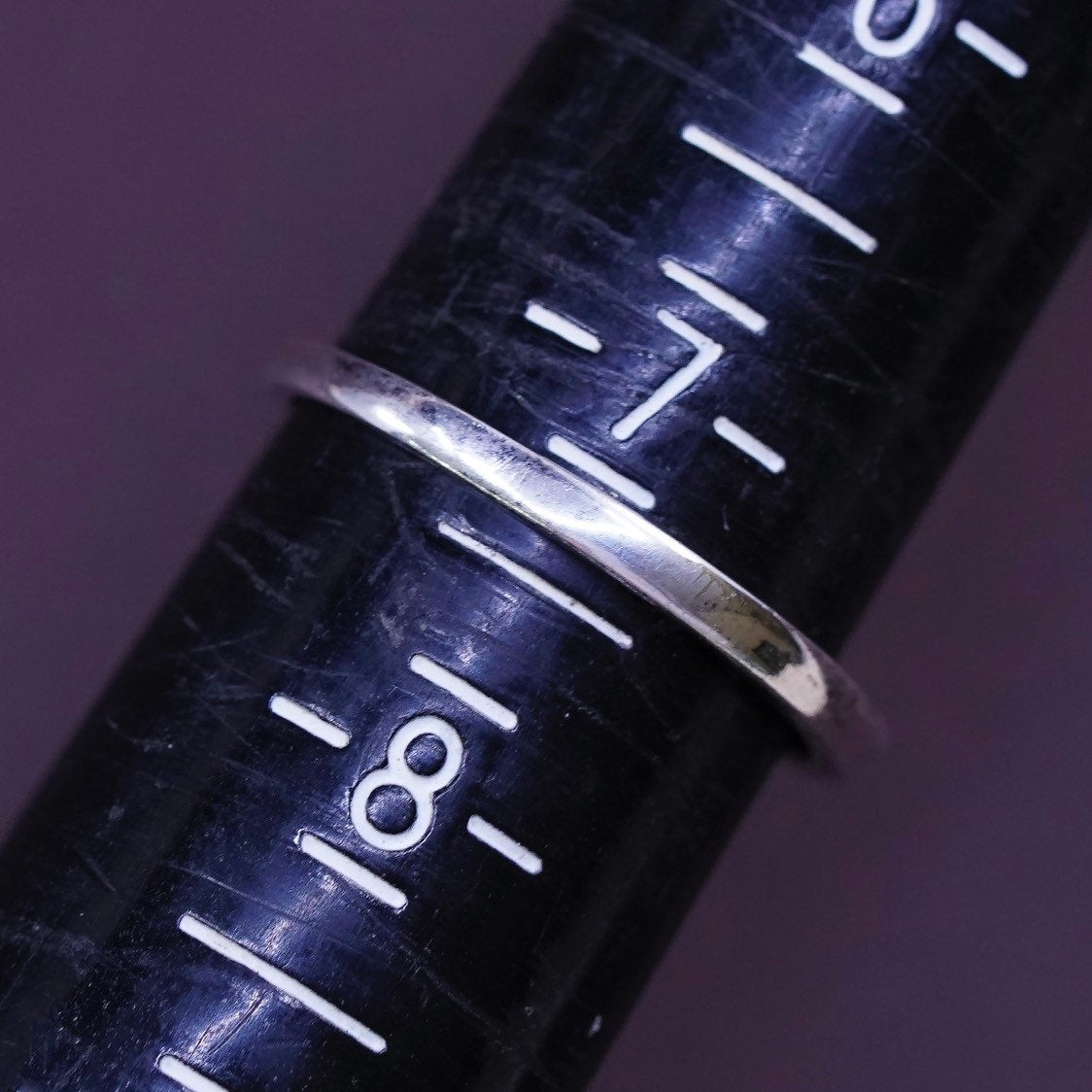 sz 7.5, VTG Sterling silver handmade ring, 925 wrap dolphin band