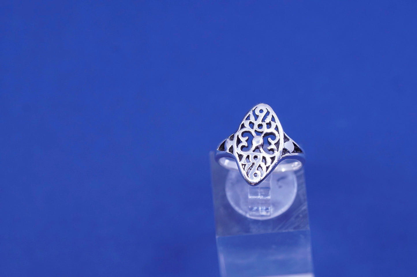 Size 6, vintage Sterling silver handmade ring, 925 filigree band