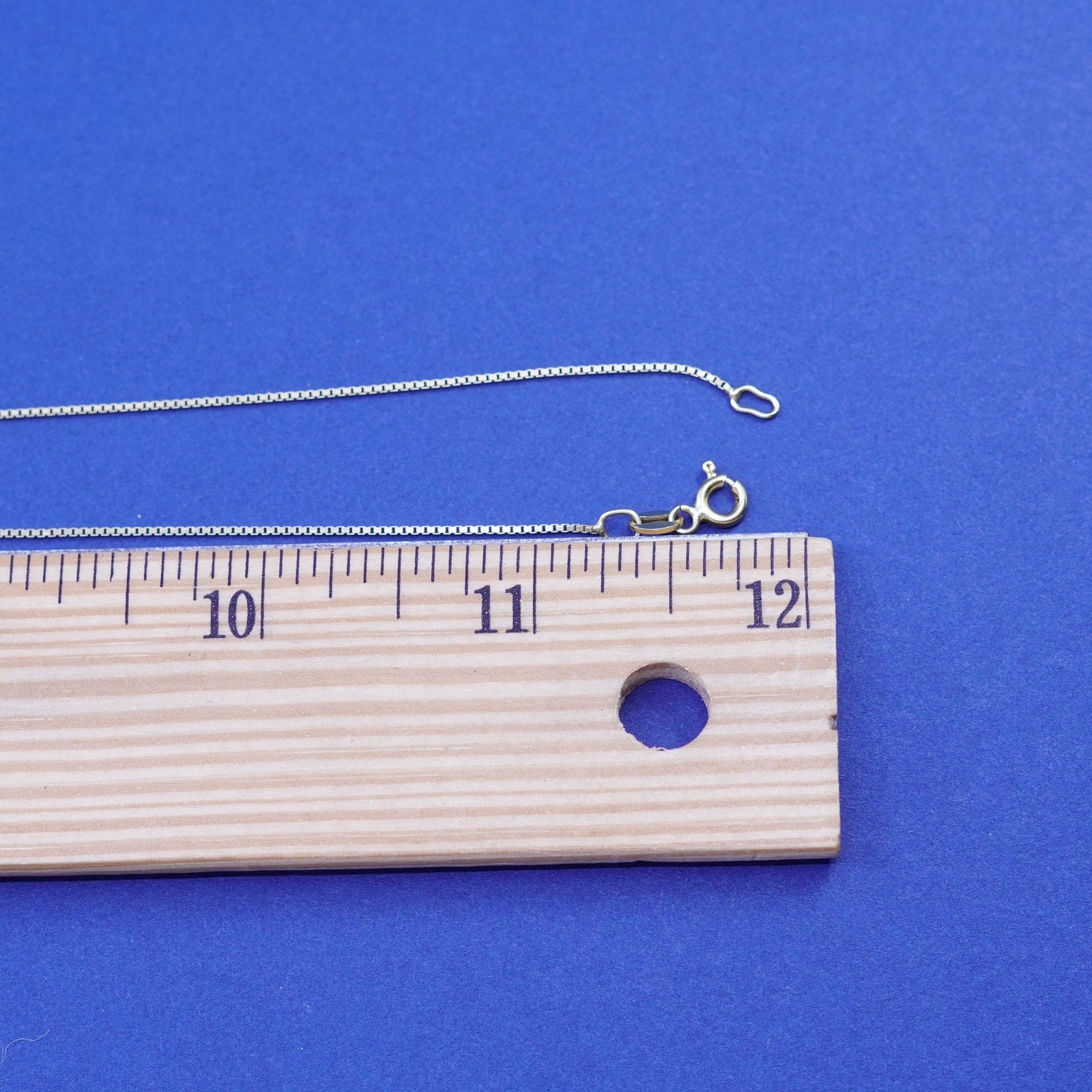 24”, 1mm, vintage vermeil gold over Sterling silver necklace, 925 box chain