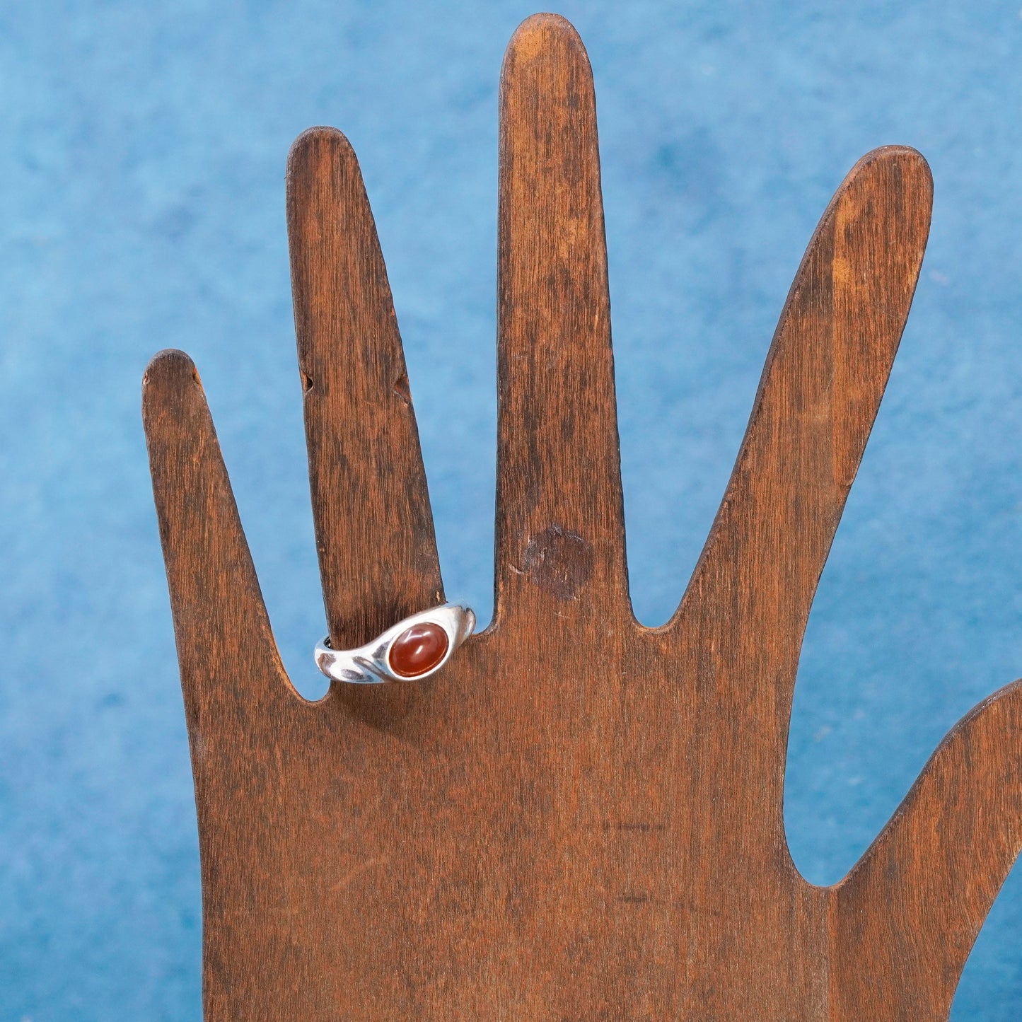 Size 6, vintage michael dawkins jewelry Sterling Silver 925 Red Carnelian Ring