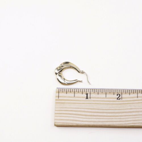 1”, Gold over sterling silver 925 earrings Hoops, stamped 925 Israel
