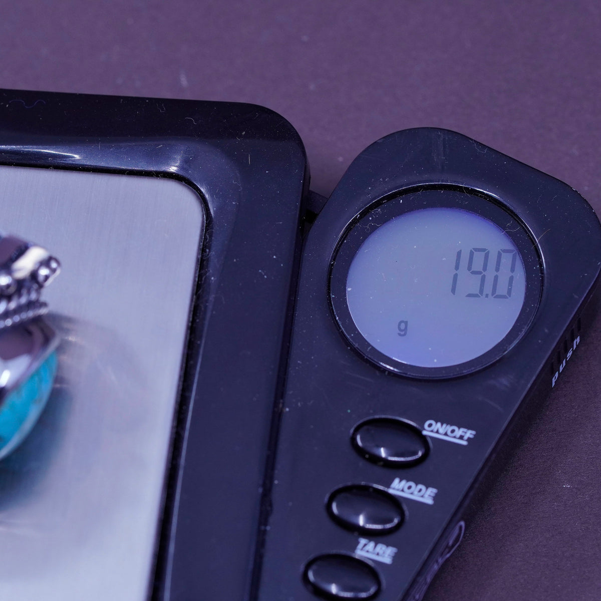 Size 9, Sterling 925 silver ring, Native American, Navajo w/ teardrop turquoise