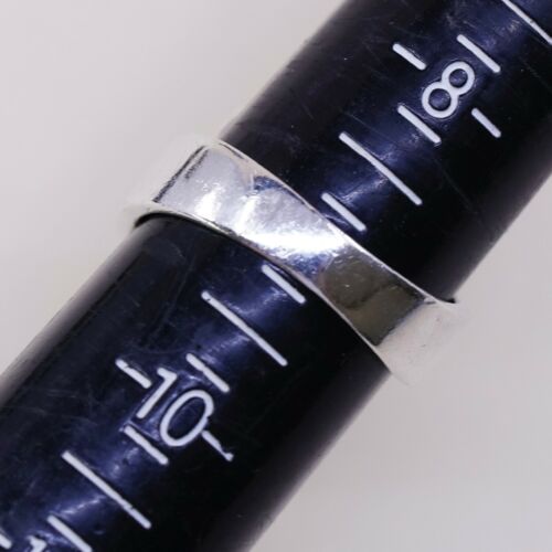 Size 7, Vtg Sterling Silver Handmade Ring, 925 Band W/ Flower Floral Embossed