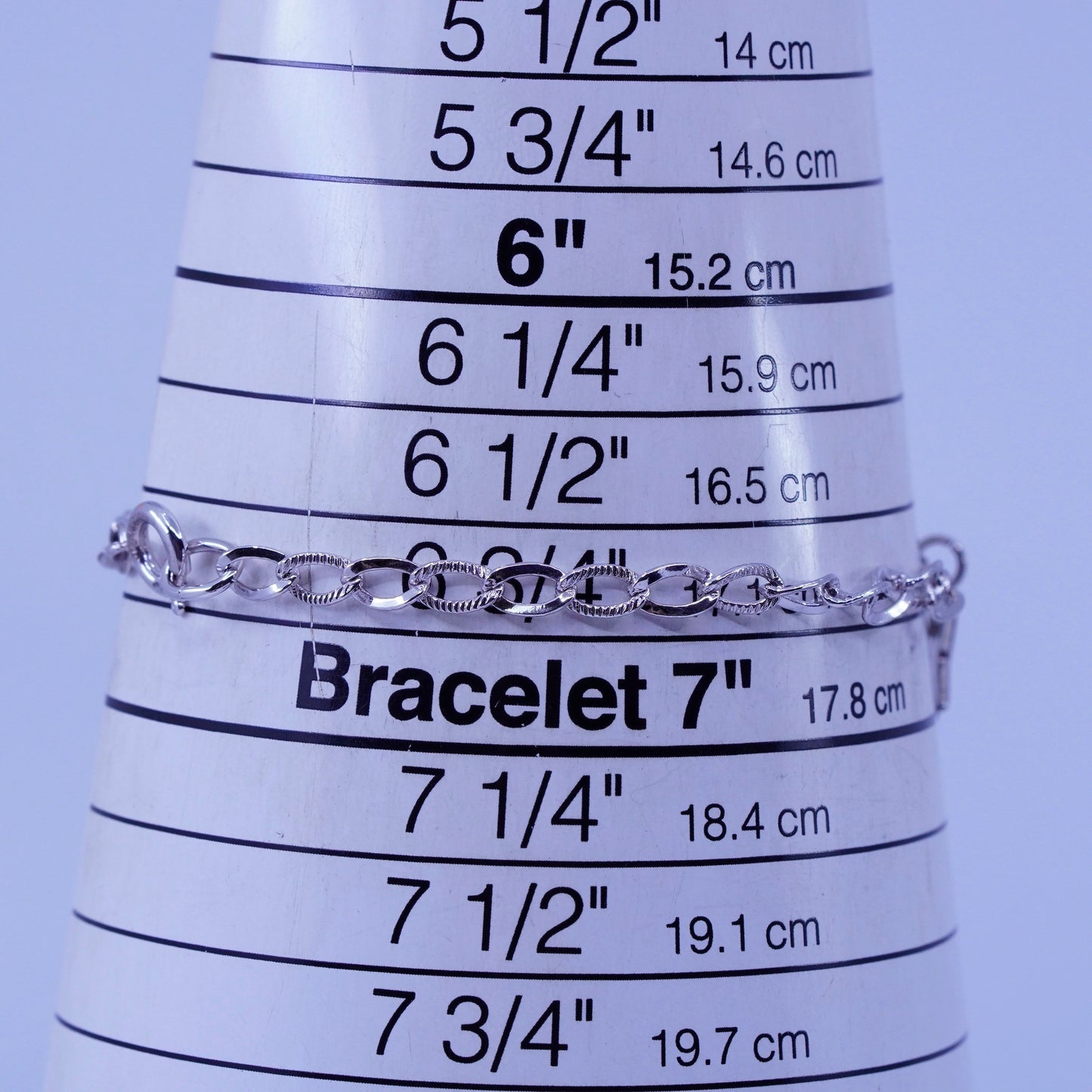 6.75”, Sterling 925 silver handmade bracelet, men’s curb chain with star charm
