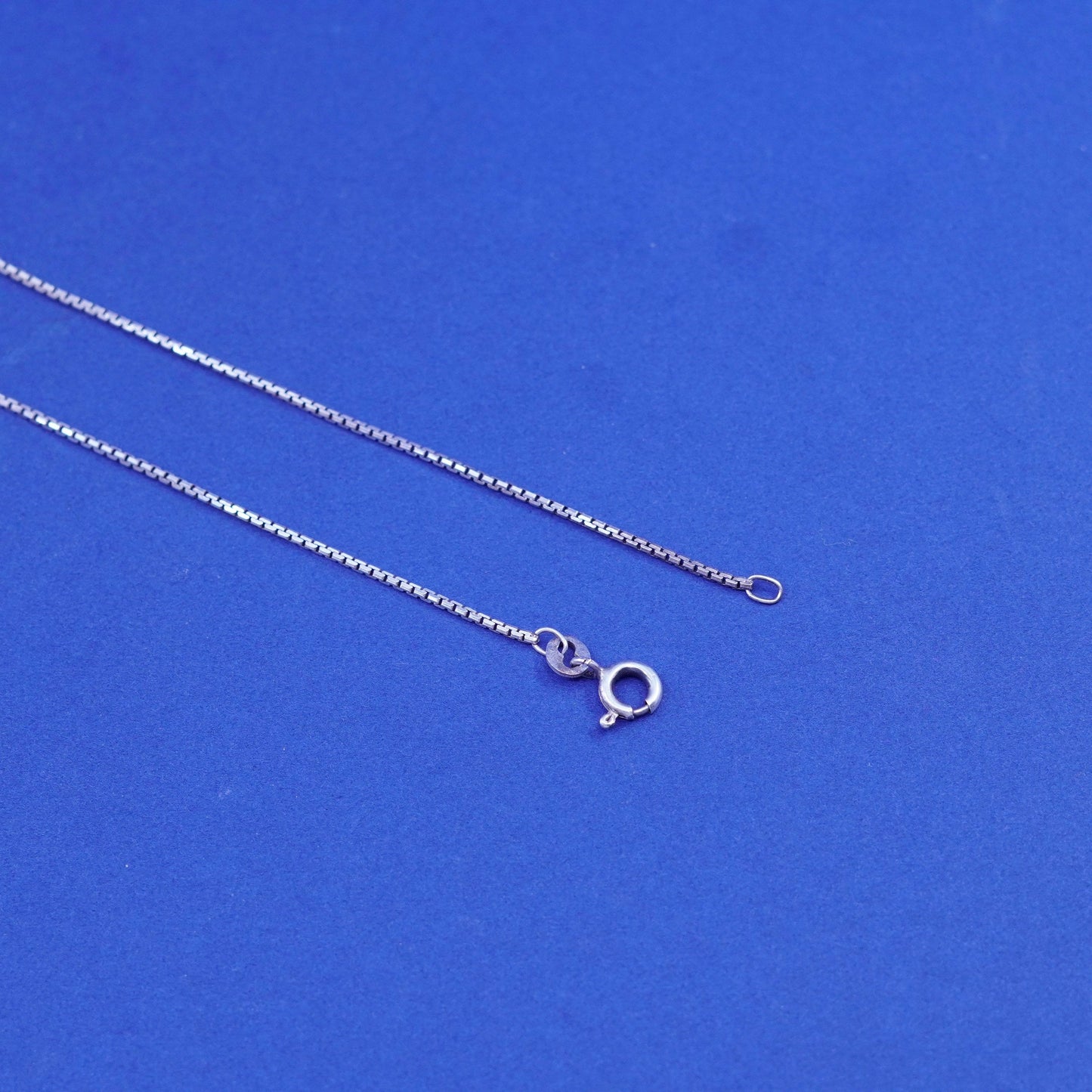 18”, 1mm, vintage Sterling silver necklace, 925 box chain