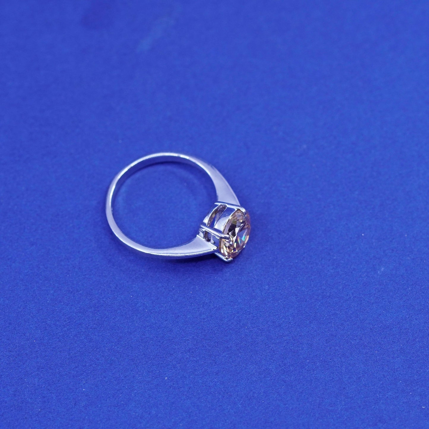 Size 6.25 vintage Sterling 925 silver ring with citrine
