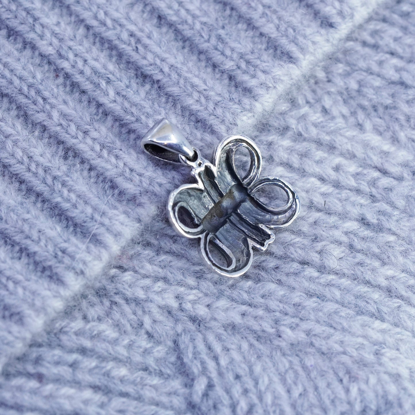 Vintage sterling 925 silver handmade Irish Celtic knot pendant