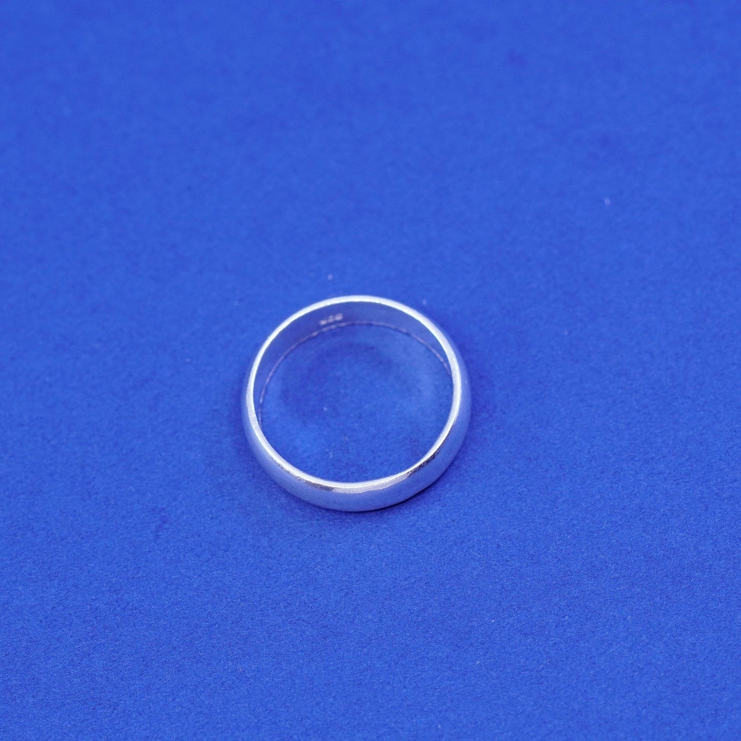 Size 7, vintage Sterling silver handmade ring, 925 wedding band