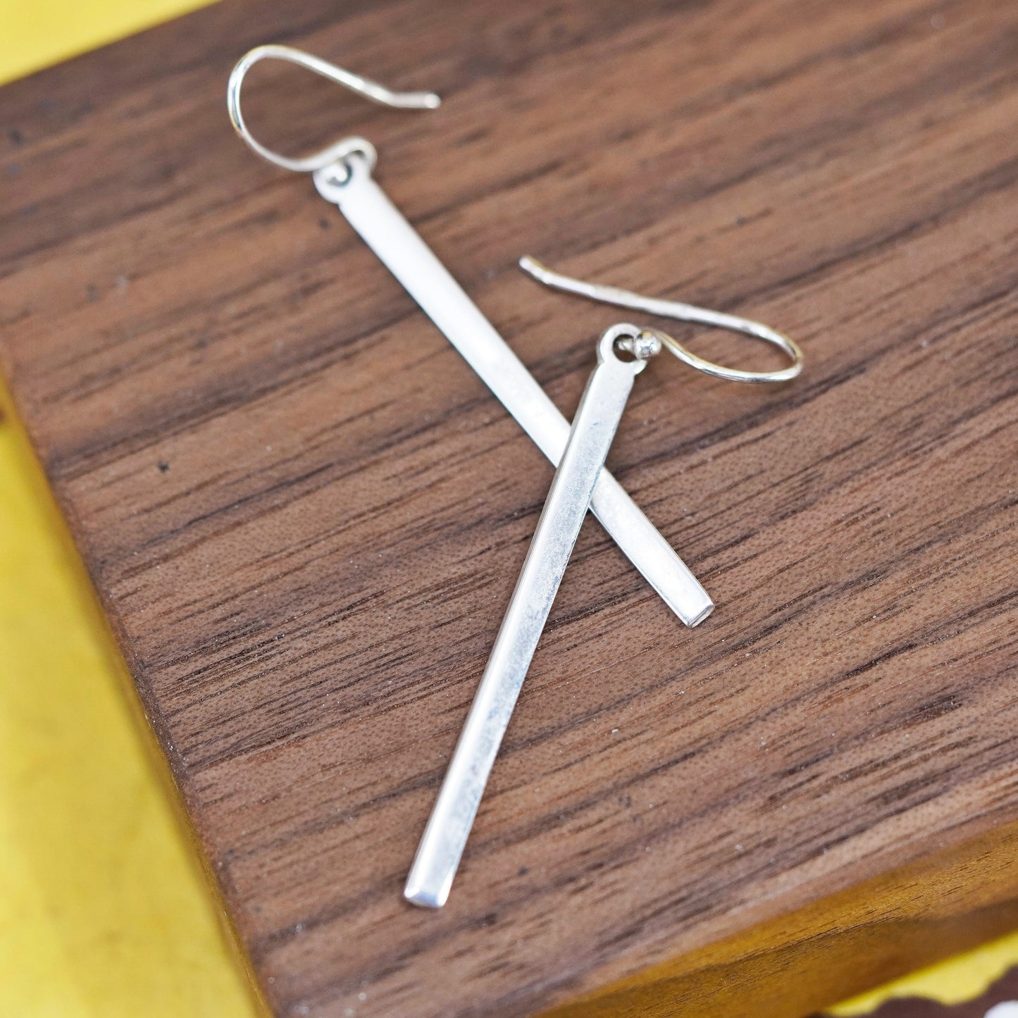 Vintage sterling silver handmade earrings, 925 tag