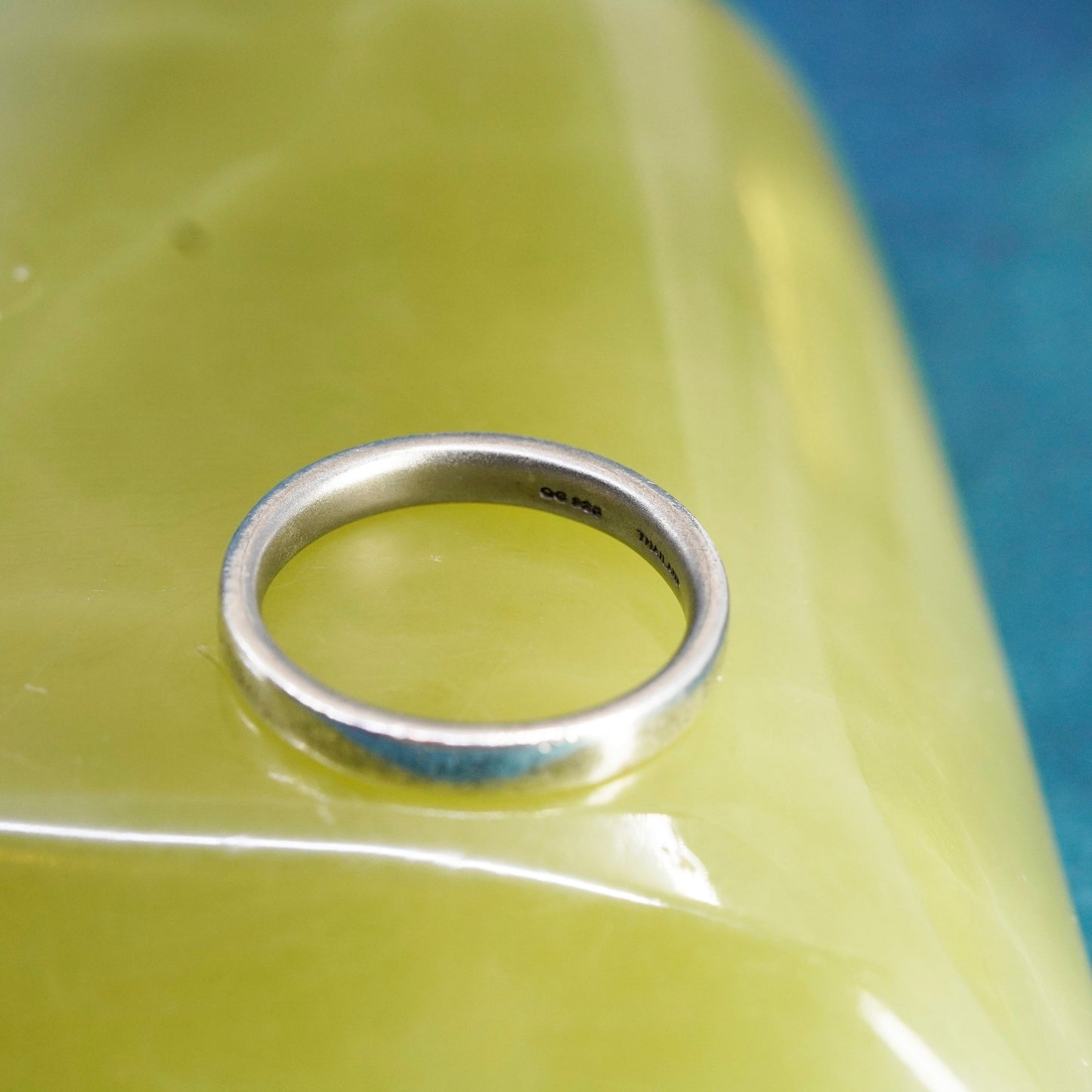 Size 9.25, vintage Sterling silver handmade ring, 925 wedding band