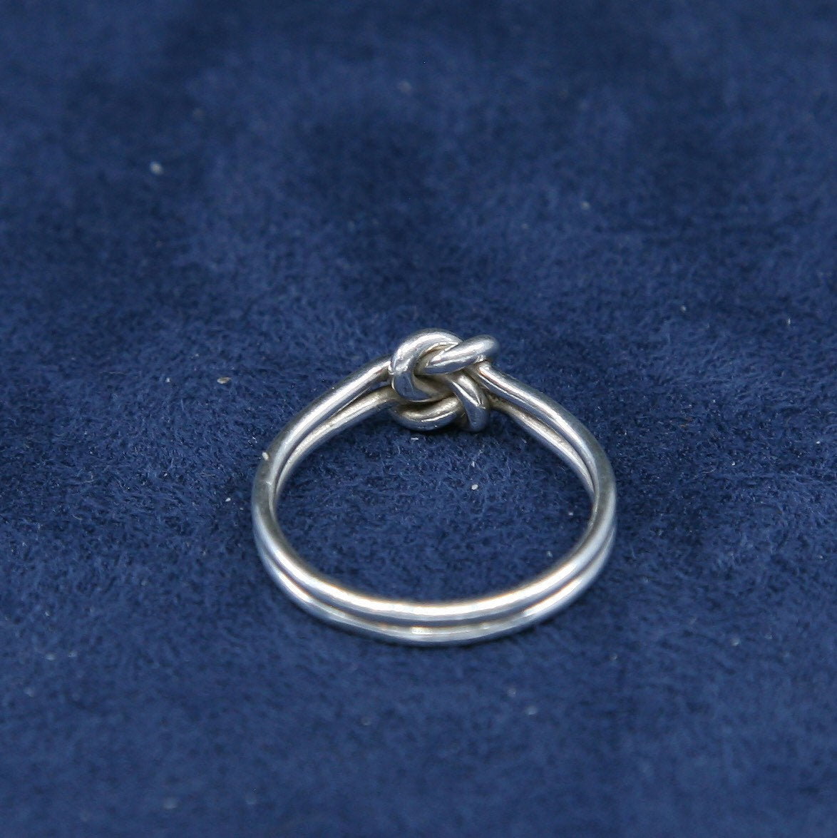 sz 6, vtg sterling silver ring, 925 wired knot band
