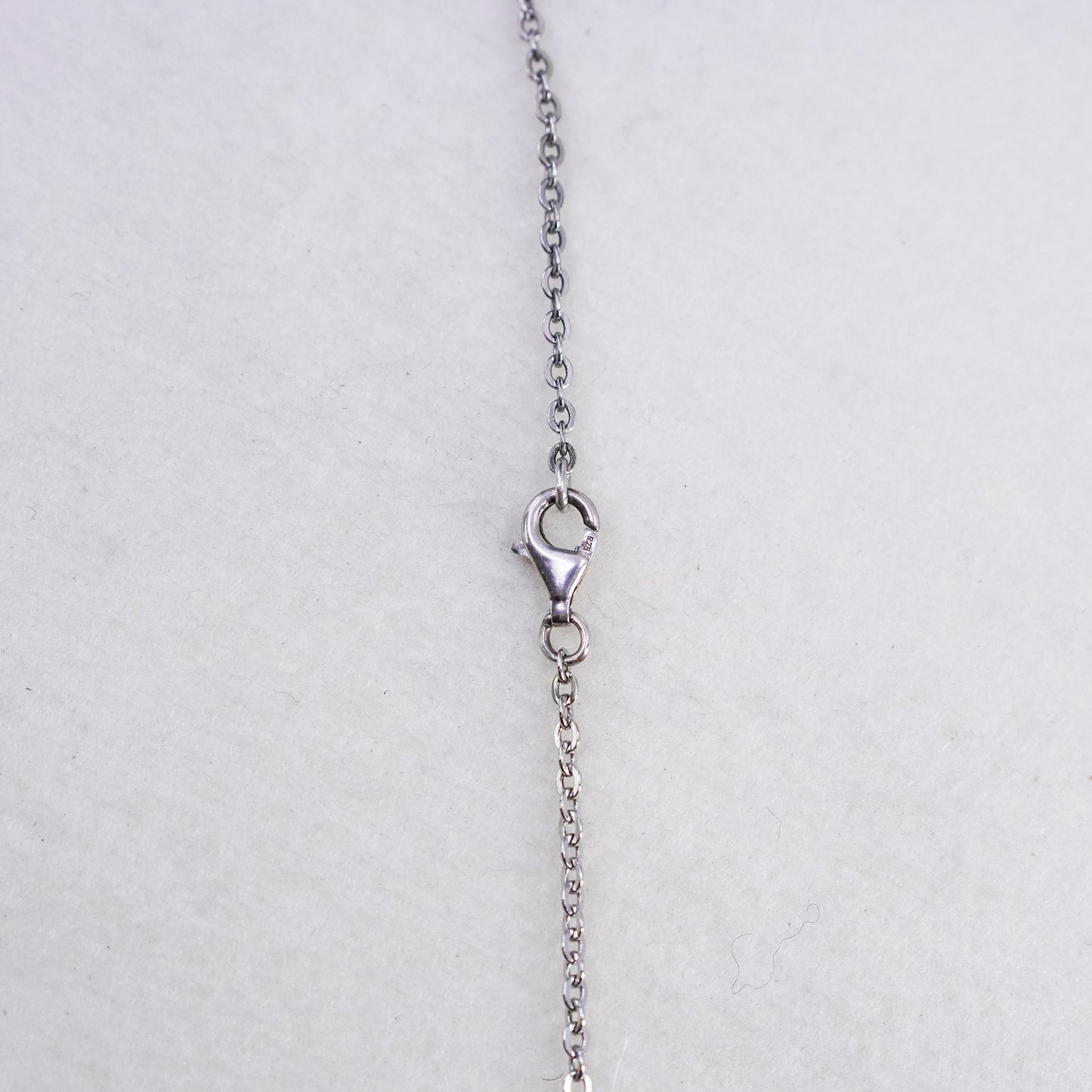 18”, Judith Jack Sterling 925 silver handmade pendant necklace with marquise