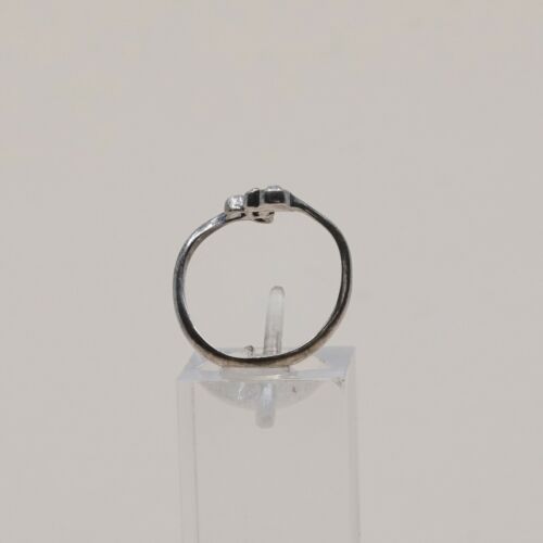 Sz 6, Sterling Handmade Ring, 925 Silver Band W/ Initial A And Cz