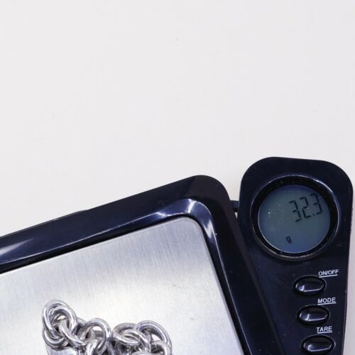 6.5” 10mm, Viking Sterling Silver Handmade Bracelet, 925 chain w/ heart charm