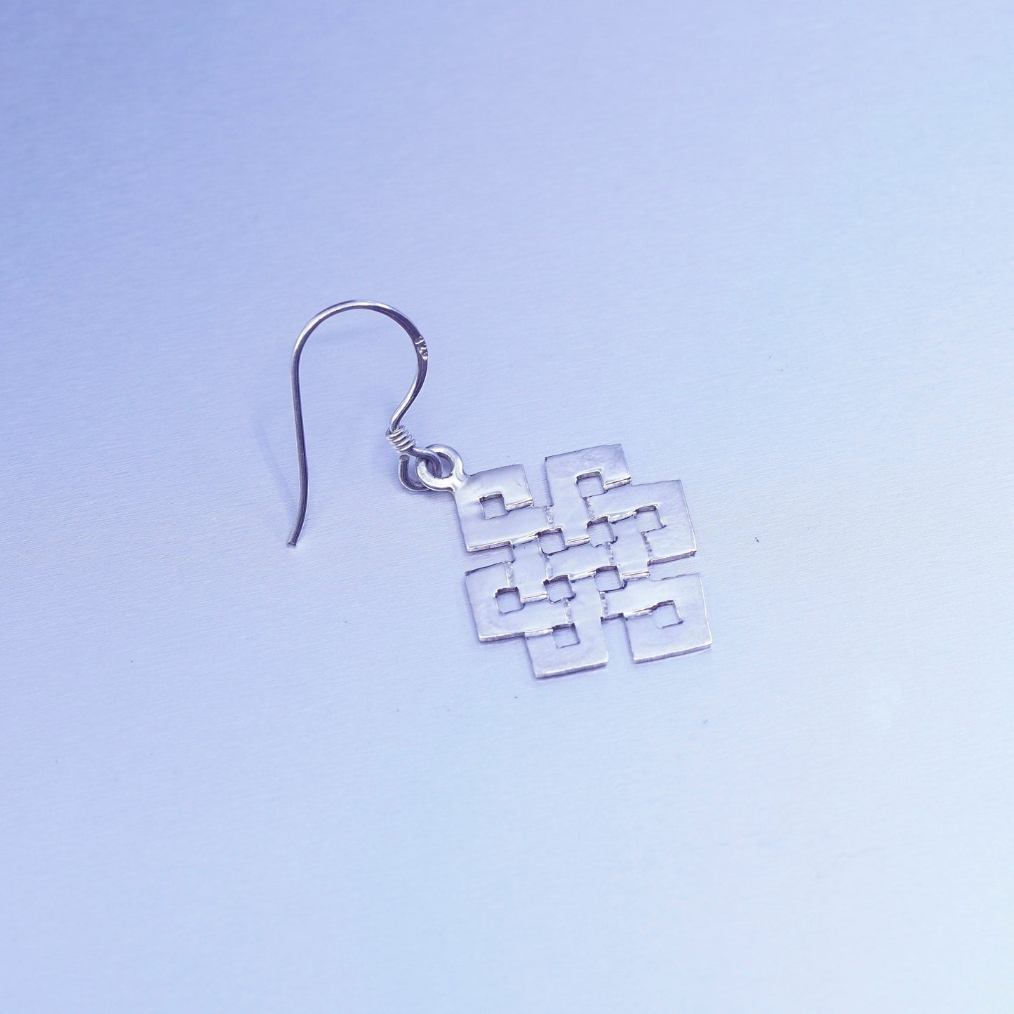 Vintage Irish Sterling 925 silver handmade filigree Celtic knot earrings