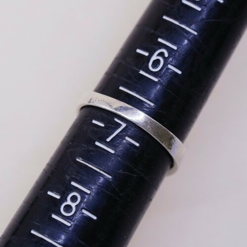 Sz 6.75, Vtg Sterling Silver Handmade Ring, Woven Braided 925 Band, Silver Test