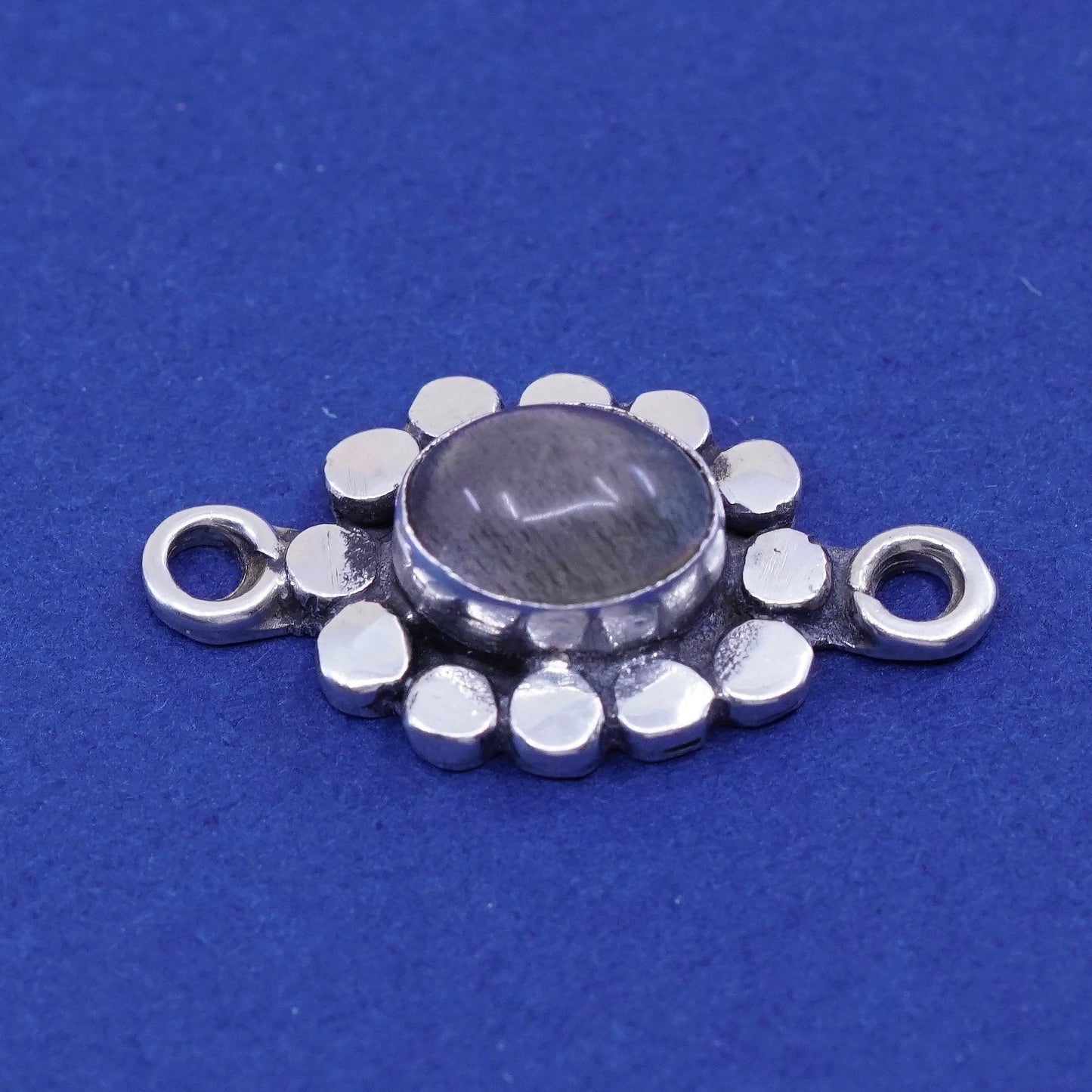 Vintage Sterling 925 silver handmade pendant with moonstone