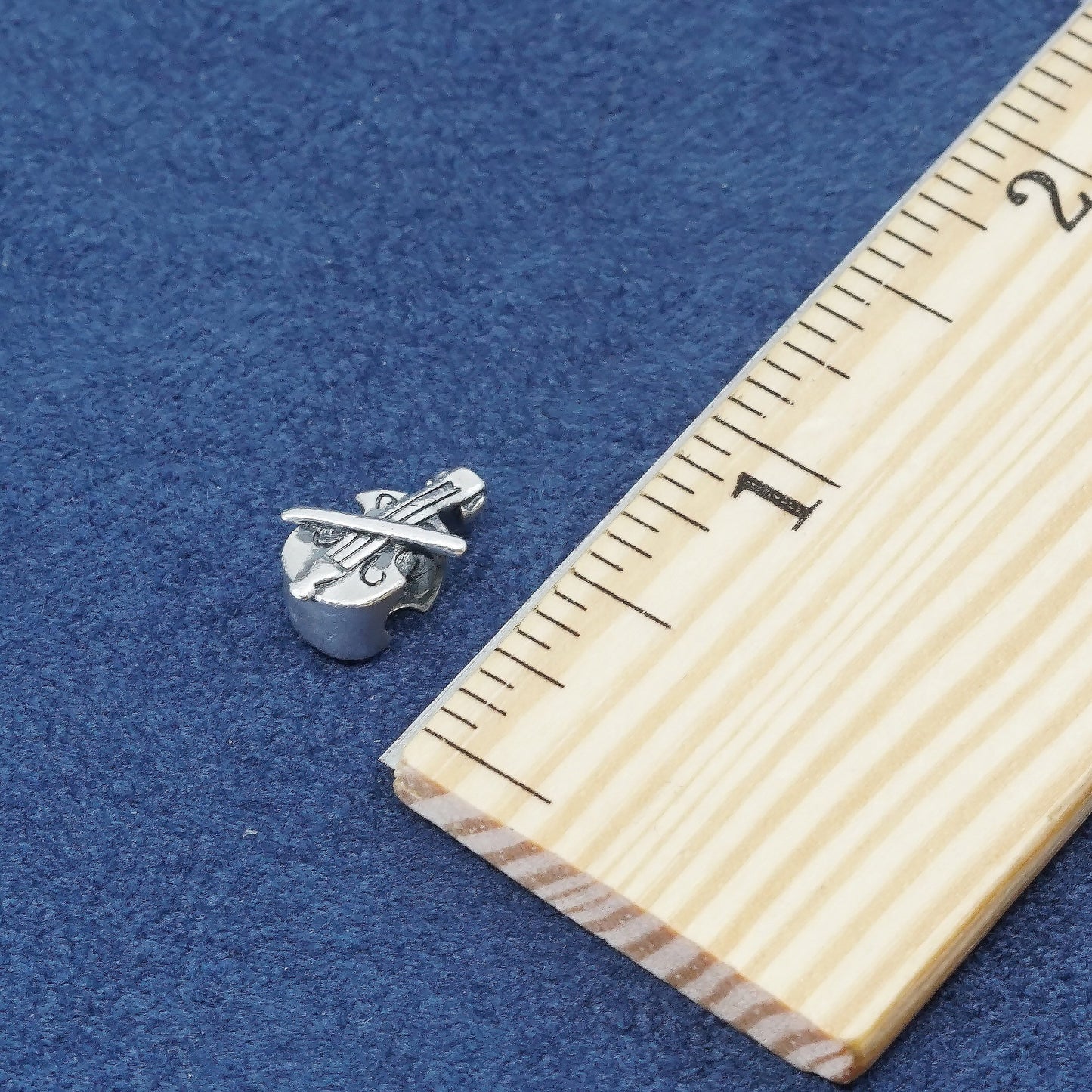 vtg Sterling silver handmade pendant, 925 violin charm